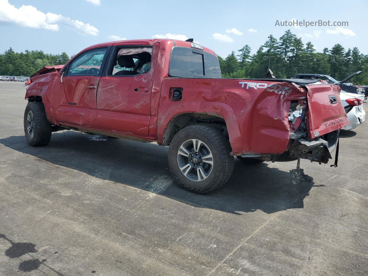 2019 Toyota Tacoma Double Cab Red vin: 3TMCZ5AN7KM231200