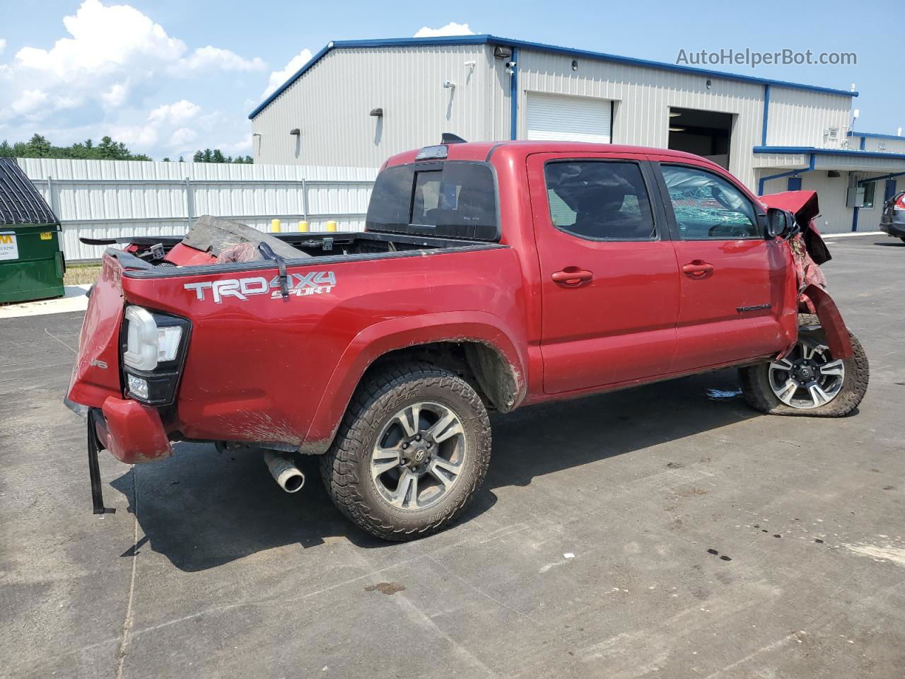 2019 Toyota Tacoma Double Cab Red vin: 3TMCZ5AN7KM231200