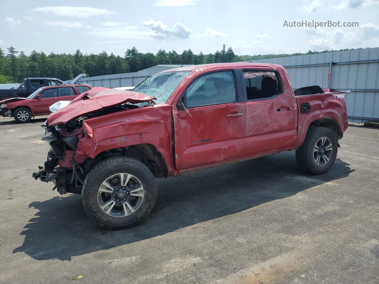 2019 Toyota Tacoma Double Cab Красный vin: 3TMCZ5AN7KM231200