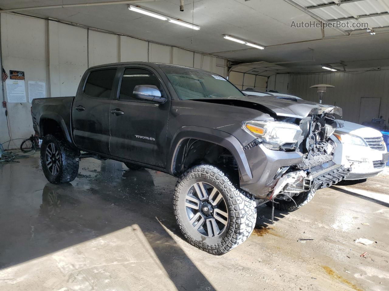 2019 Toyota Tacoma Double Cab Gray vin: 3TMCZ5AN7KM243962