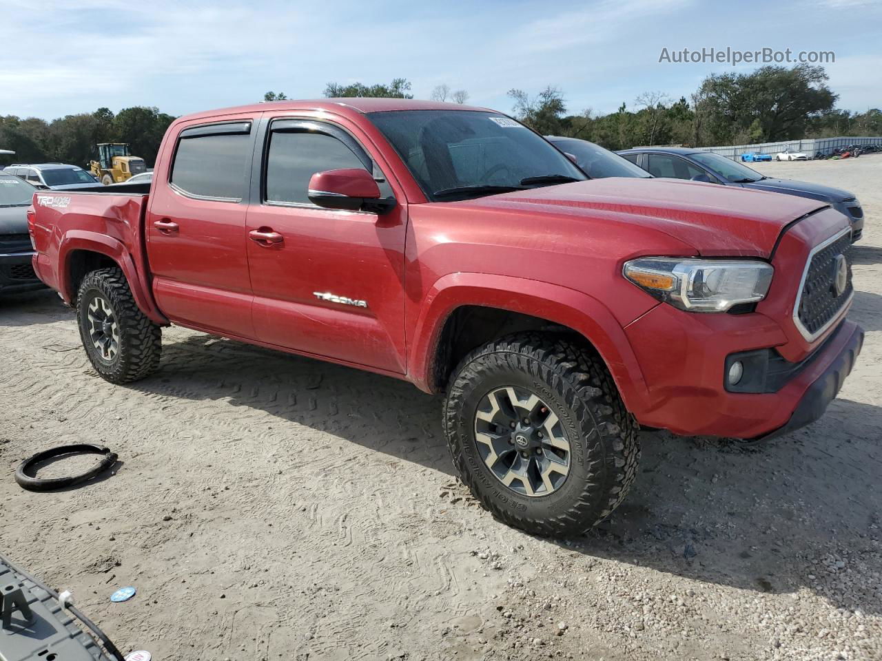 2019 Toyota Tacoma Double Cab Red vin: 3TMCZ5AN7KM271390