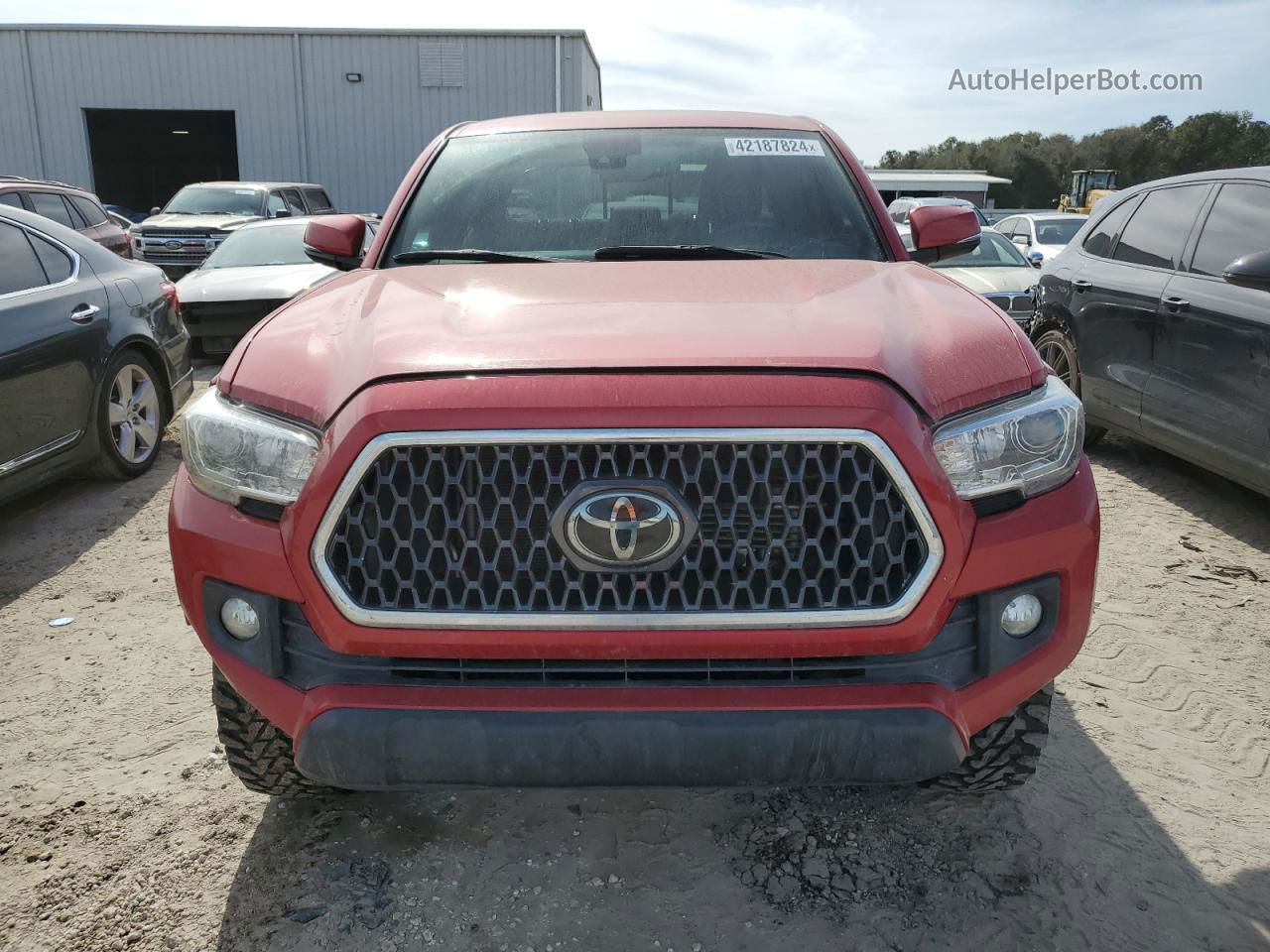 2019 Toyota Tacoma Double Cab Red vin: 3TMCZ5AN7KM271390