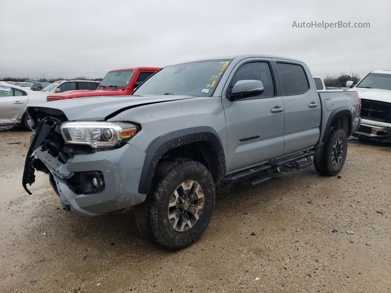 2019 Toyota Tacoma Double Cab Gray vin: 3TMCZ5AN7KM271888