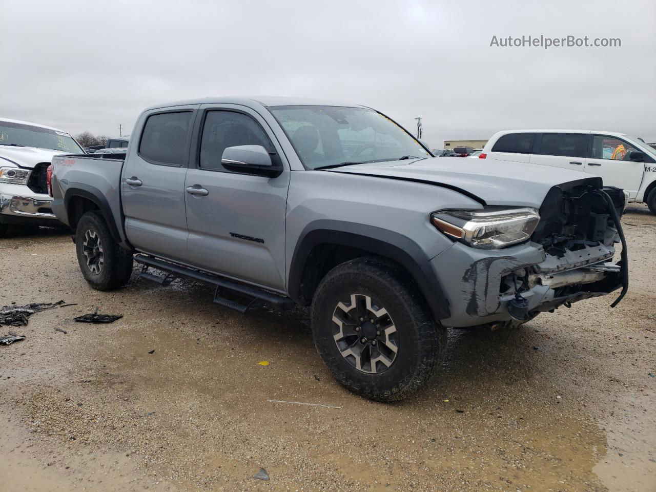 2019 Toyota Tacoma Double Cab Gray vin: 3TMCZ5AN7KM271888