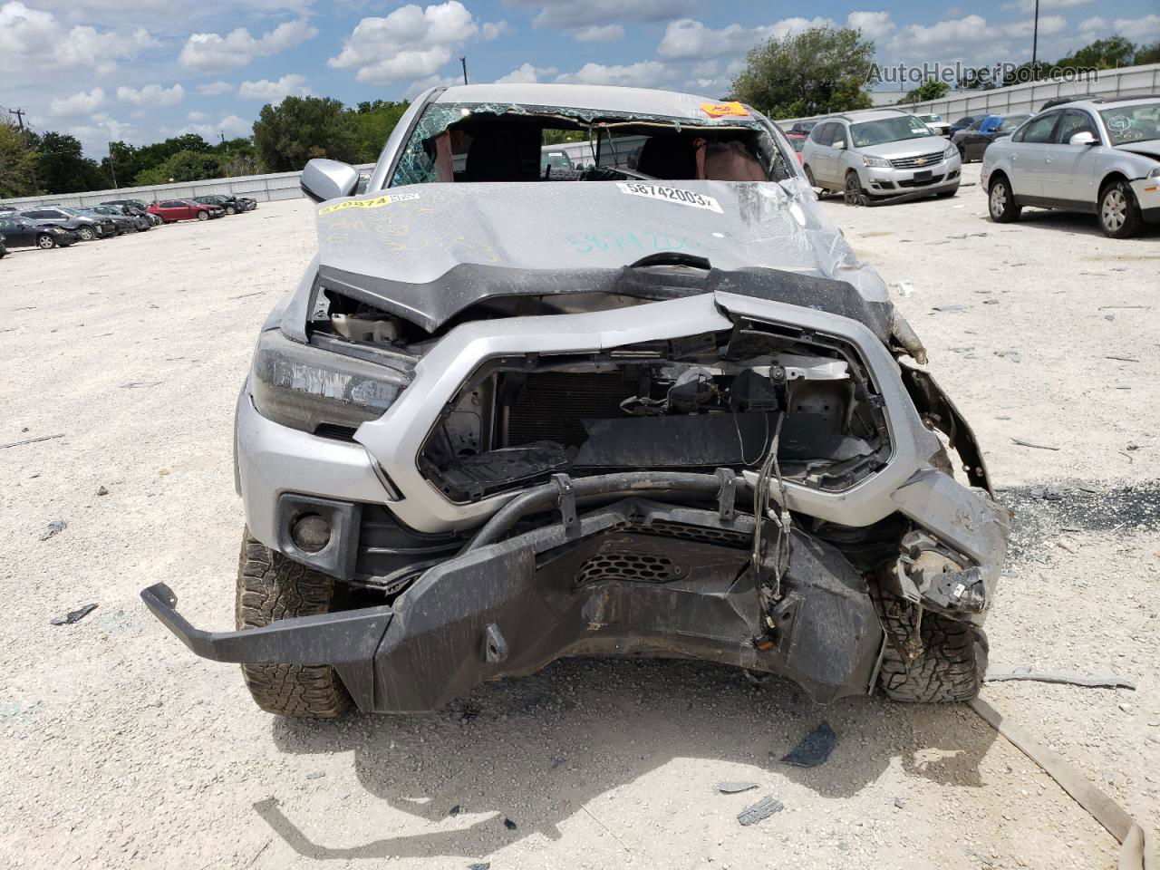 2019 Toyota Tacoma Double Cab Silver vin: 3TMCZ5AN7KM273933