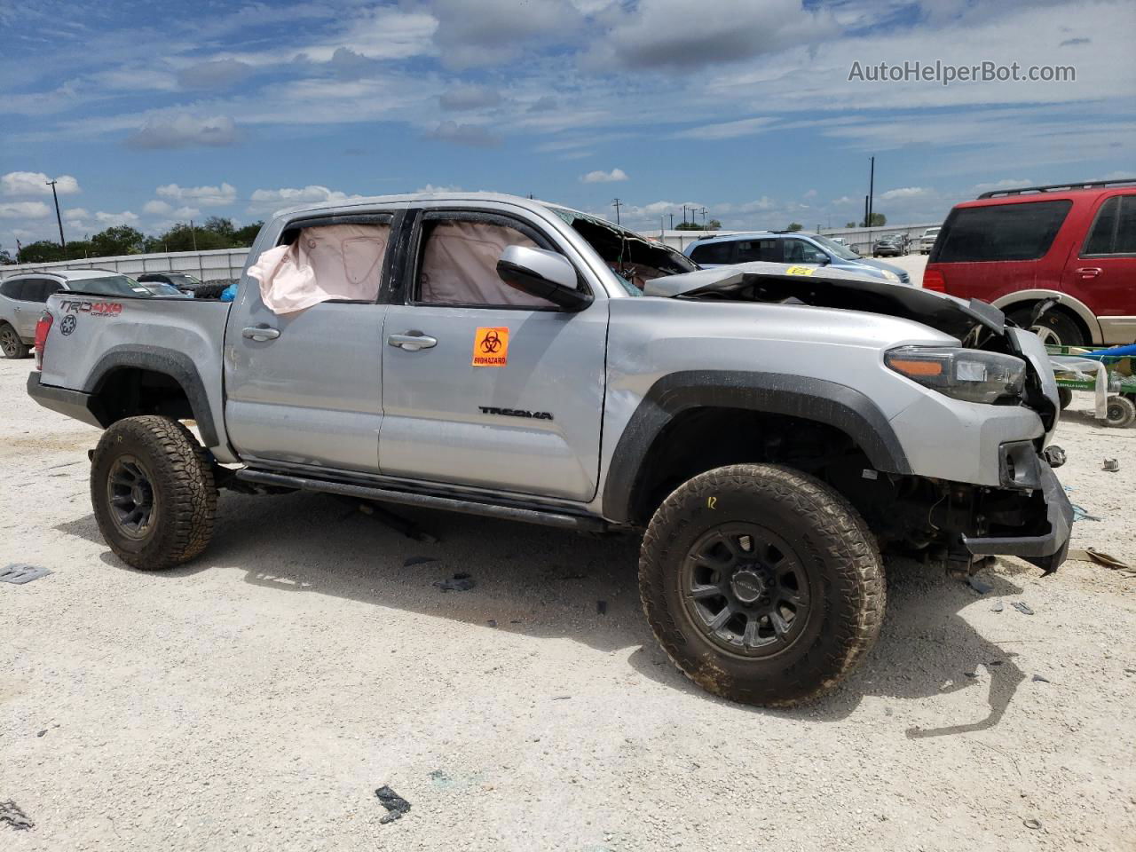 2019 Toyota Tacoma Double Cab Silver vin: 3TMCZ5AN7KM273933