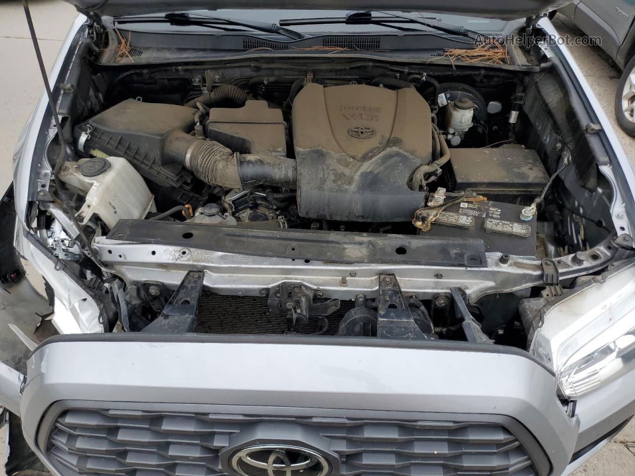 2020 Toyota Tacoma Double Cab Серебряный vin: 3TMCZ5AN7LM326504