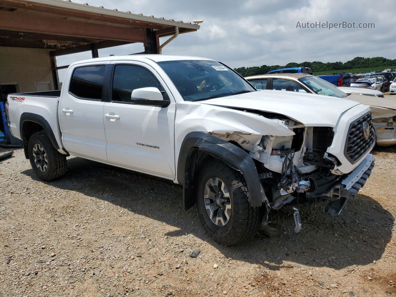 2020 Toyota Tacoma Double Cab White vin: 3TMCZ5AN7LM332691