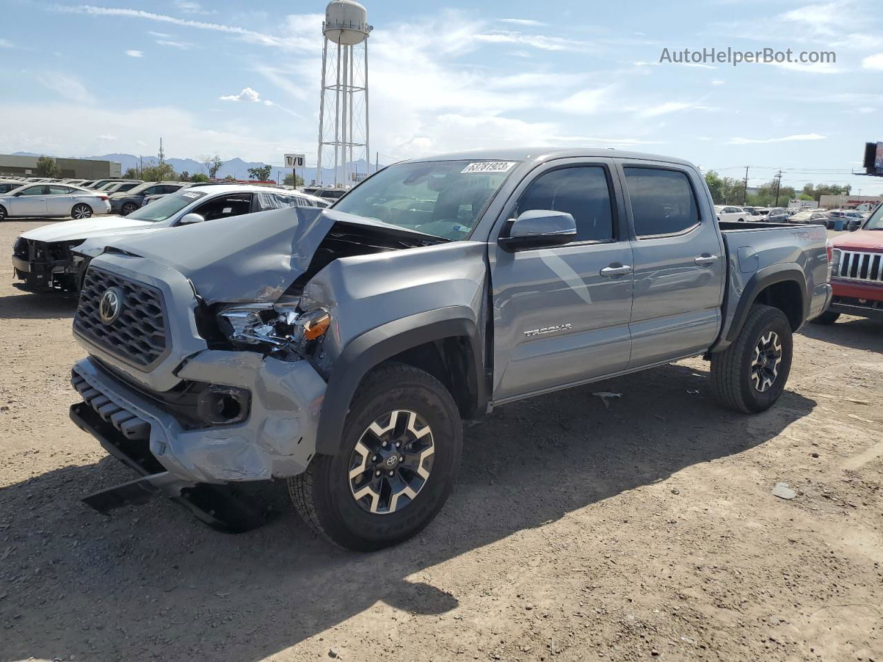 2020 Toyota Tacoma Double Cab Серебряный vin: 3TMCZ5AN7LM349023