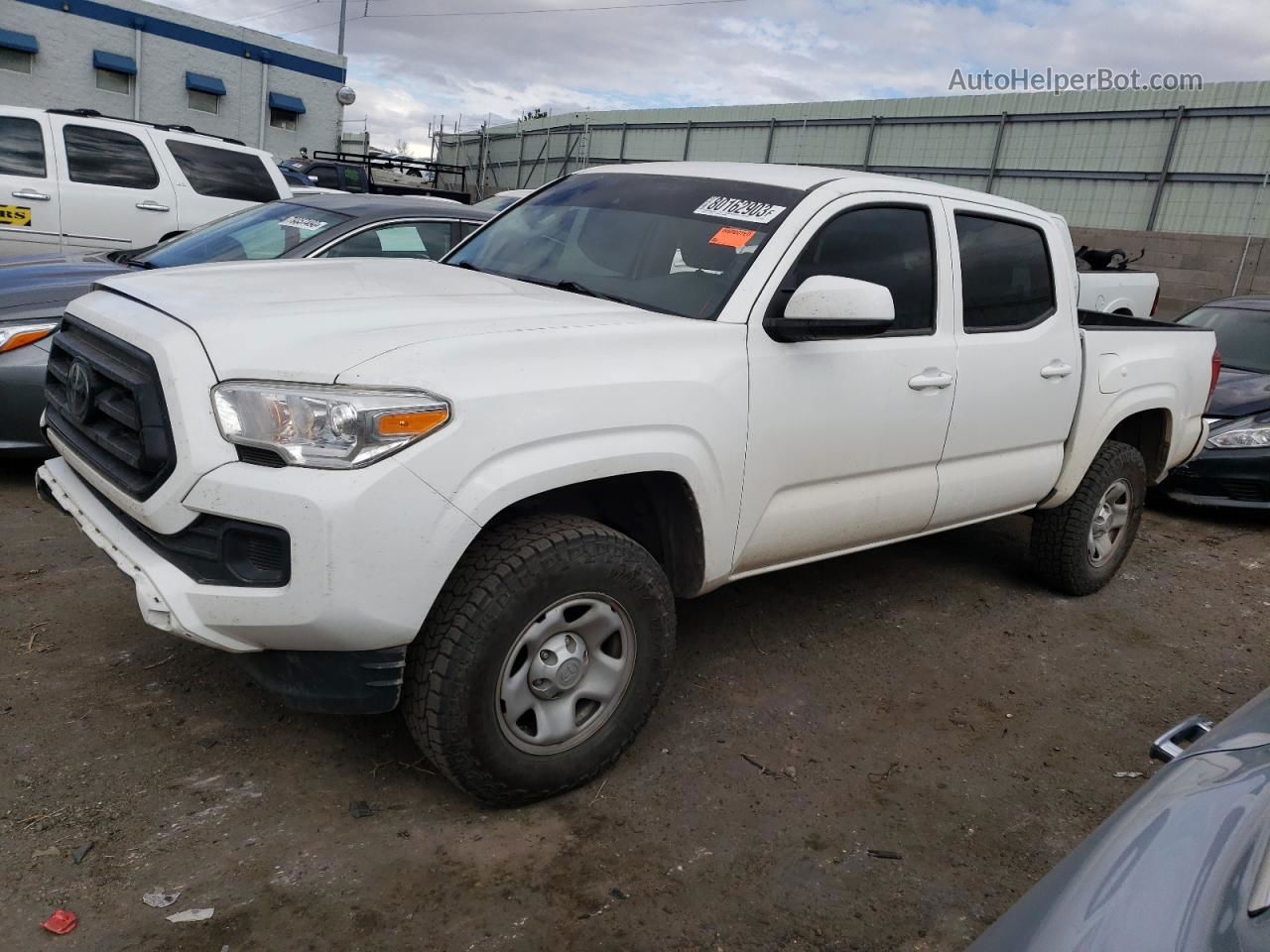 2020 Toyota Tacoma Double Cab White vin: 3TMCZ5AN7LM357865