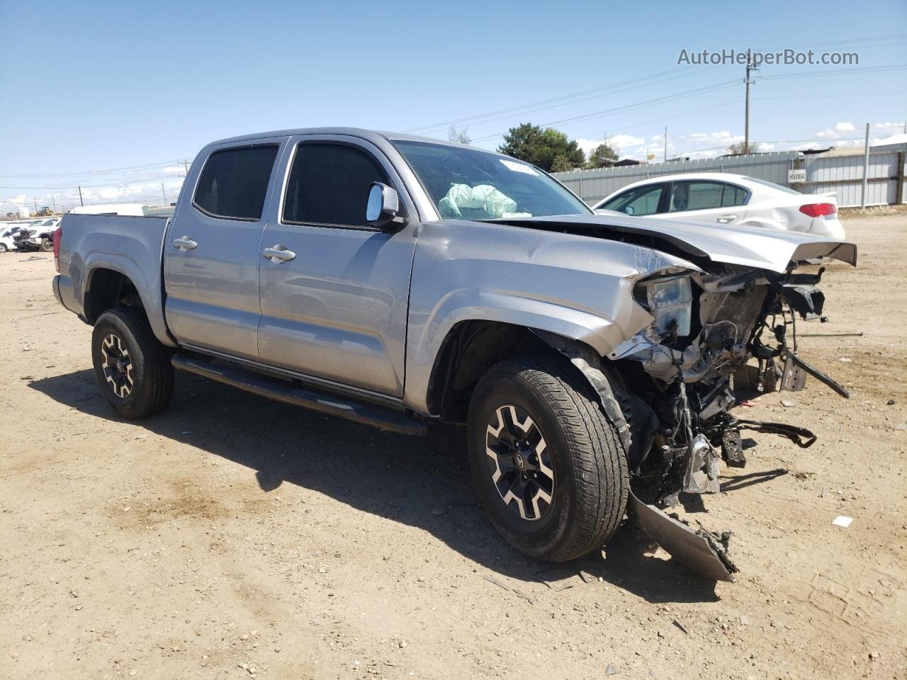 2021 Toyota Tacoma Double Cab Silver vin: 3TMCZ5AN7MM441380