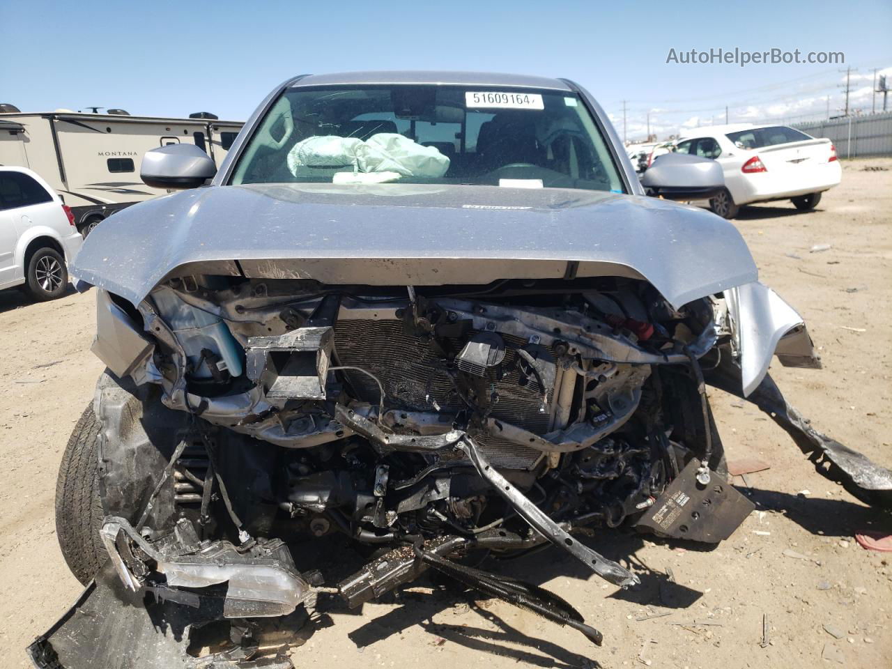 2021 Toyota Tacoma Double Cab Silver vin: 3TMCZ5AN7MM441380