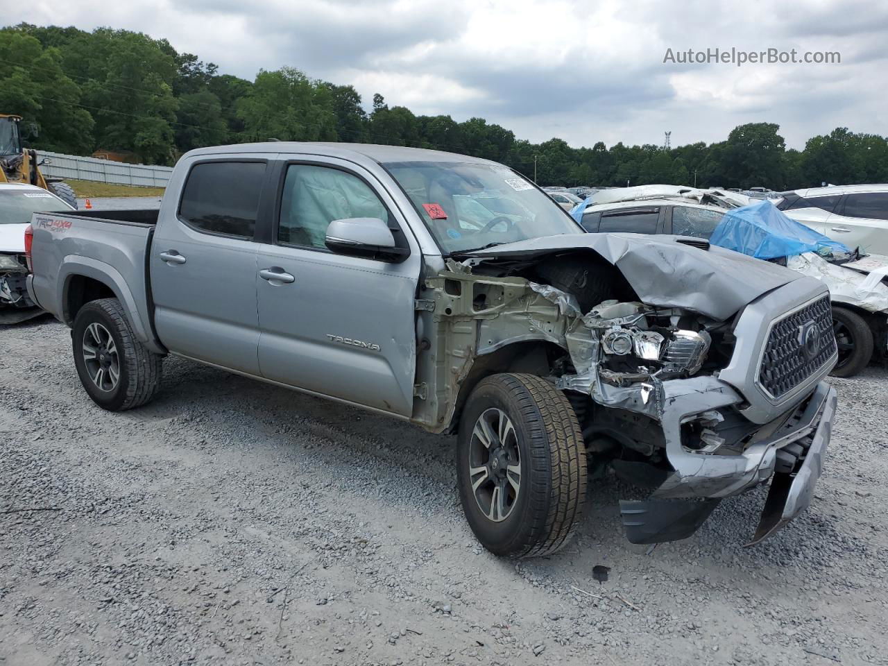 2019 Toyota Tacoma Double Cab Silver vin: 3TMCZ5AN8KM198000