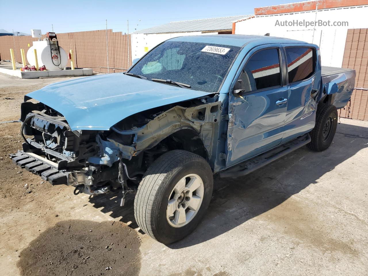 2019 Toyota Tacoma Double Cab Blue vin: 3TMCZ5AN8KM215622