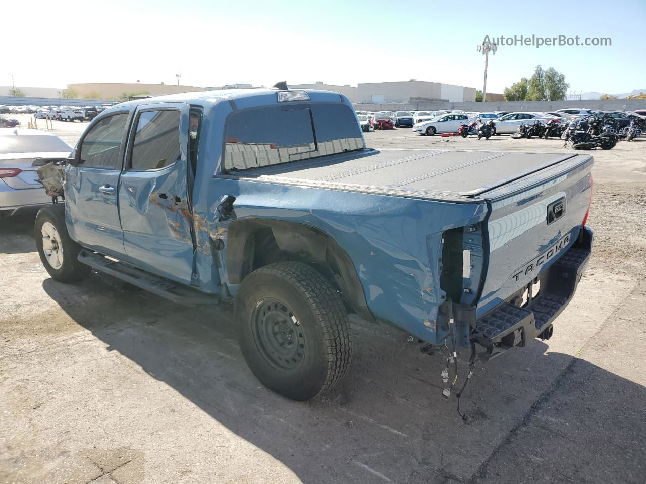 2019 Toyota Tacoma Double Cab Синий vin: 3TMCZ5AN8KM215622