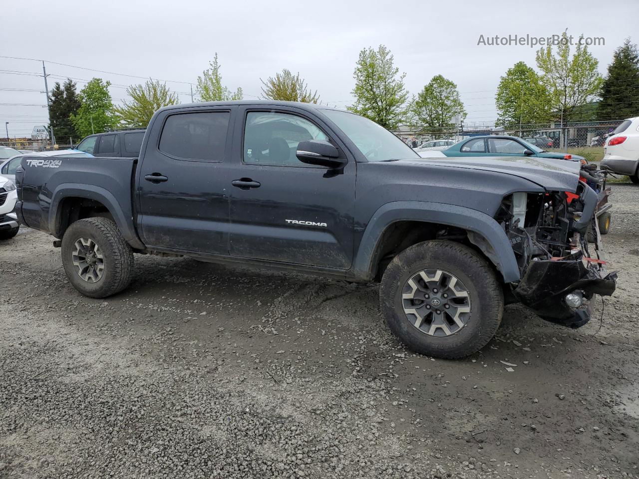 2019 Toyota Tacoma Double Cab Black vin: 3TMCZ5AN8KM258213