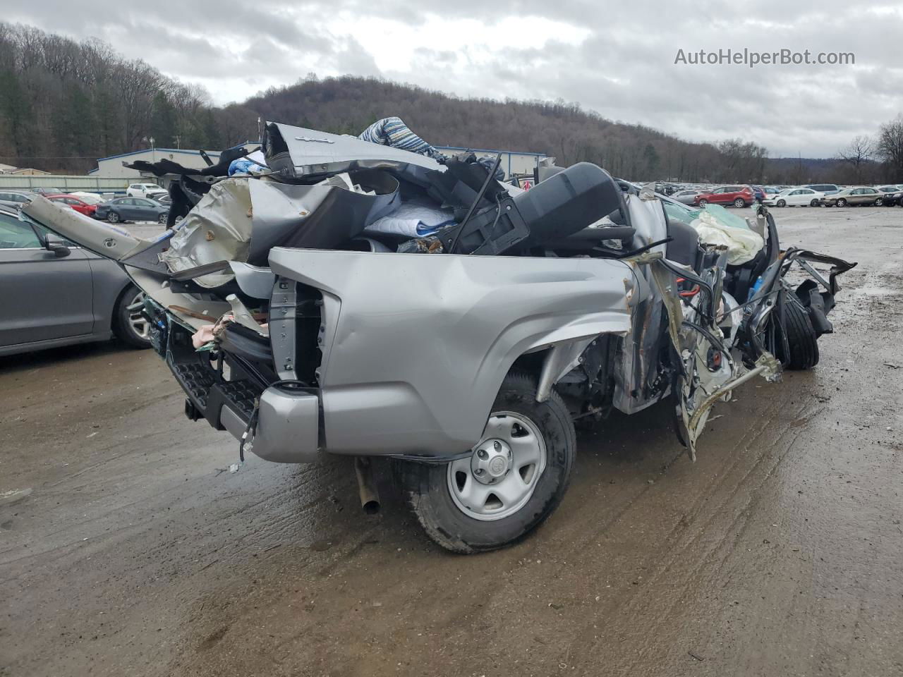 2019 Toyota Tacoma Double Cab Silver vin: 3TMCZ5AN8KM258972