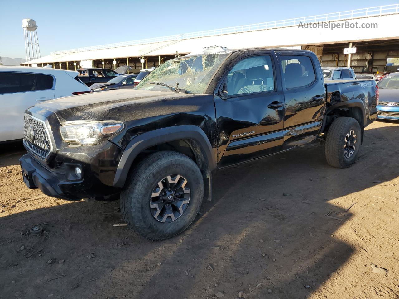 2019 Toyota Tacoma Double Cab Black vin: 3TMCZ5AN8KM281281