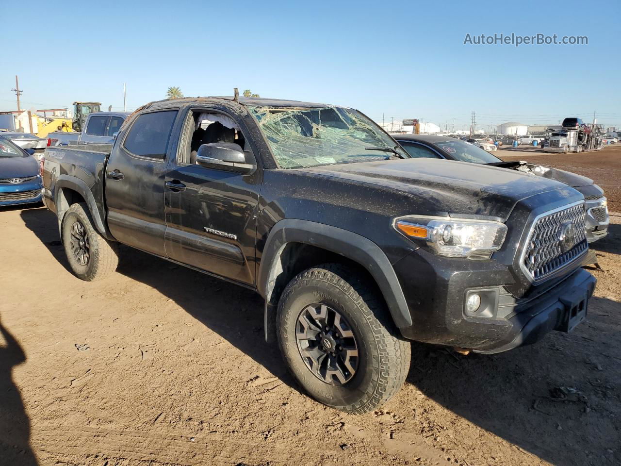 2019 Toyota Tacoma Double Cab Черный vin: 3TMCZ5AN8KM281281