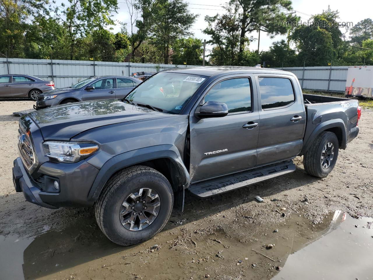 2017 Toyota Tacoma Double Cab Gray vin: 3TMCZ5AN9HM074231