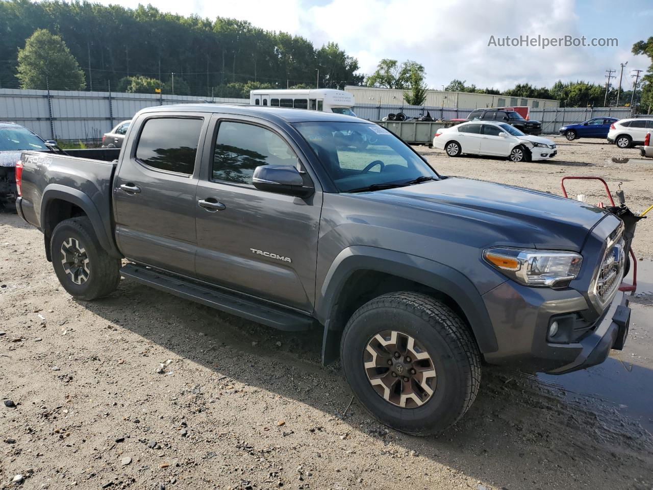 2017 Toyota Tacoma Double Cab Gray vin: 3TMCZ5AN9HM074231