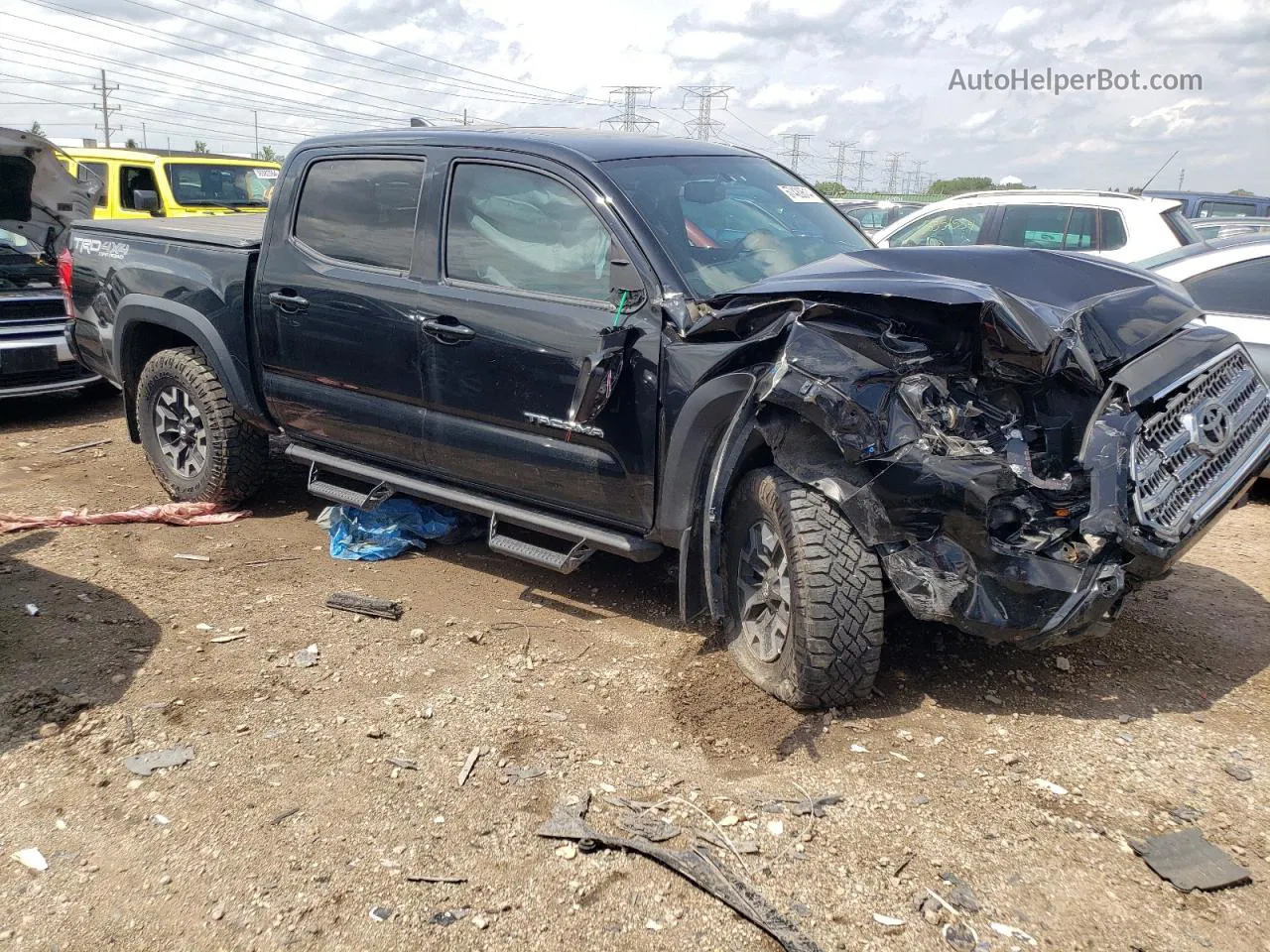 2017 Toyota Tacoma Double Cab Black vin: 3TMCZ5AN9HM102352