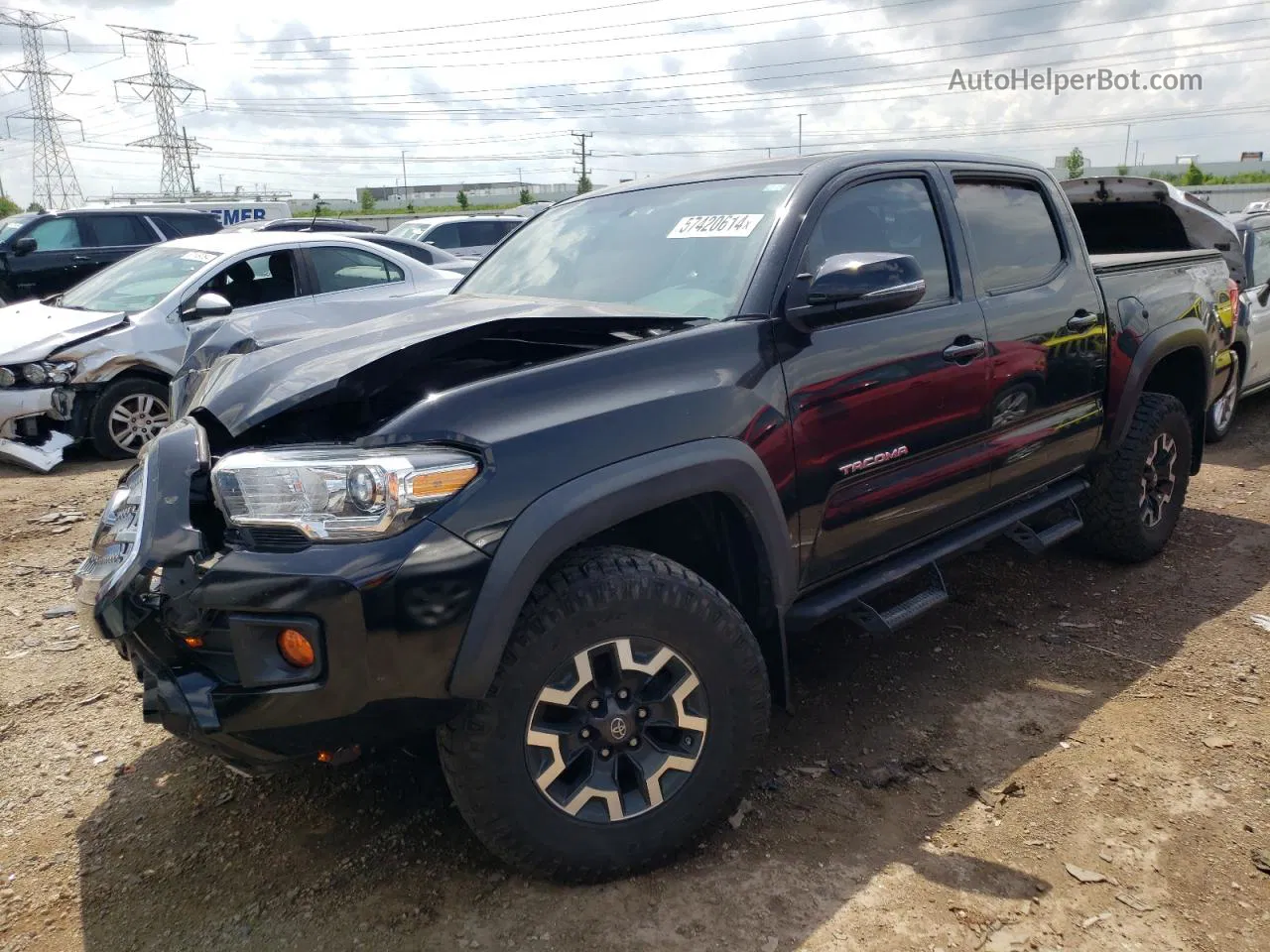 2017 Toyota Tacoma Double Cab Black vin: 3TMCZ5AN9HM102352