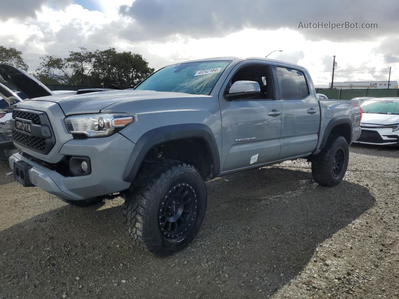 2019 Toyota Tacoma Double Cab Gray vin: 3TMCZ5AN9KM259175