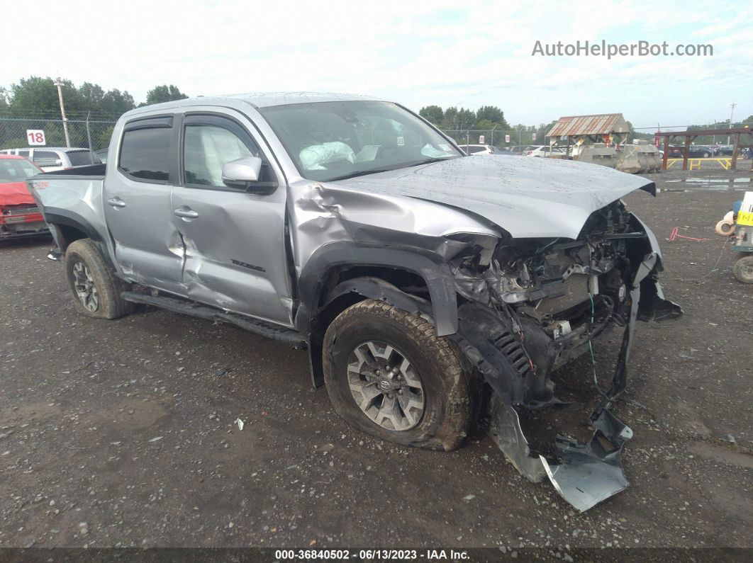 2019 Toyota Tacoma 4wd Trd Off Road Silver vin: 3TMCZ5AN9KM272069