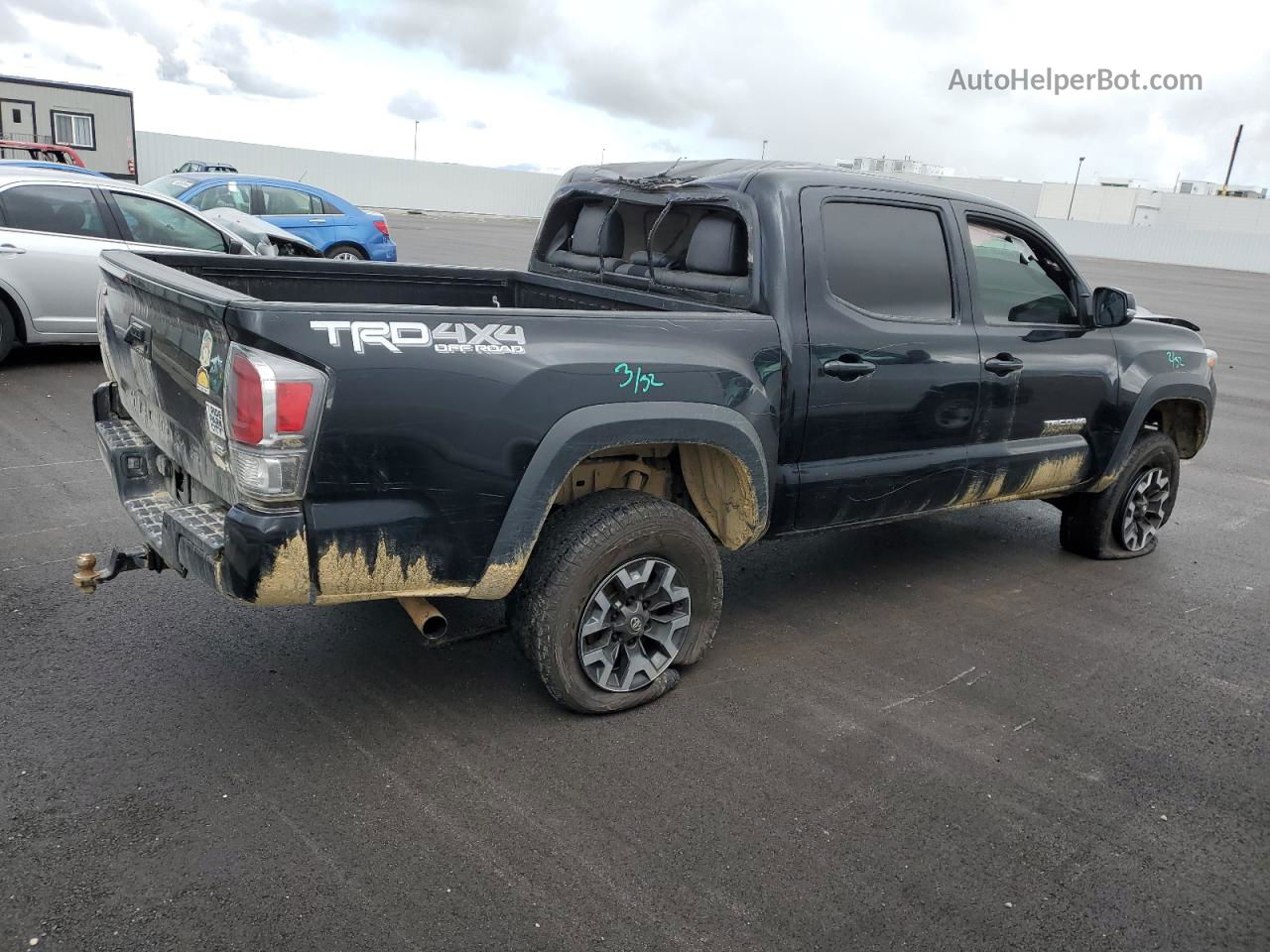 2020 Toyota Tacoma Double Cab Black vin: 3TMCZ5AN9LM337293