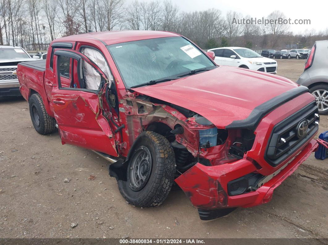 2020 Toyota Tacoma Sr V6 Red vin: 3TMCZ5AN9LM351873