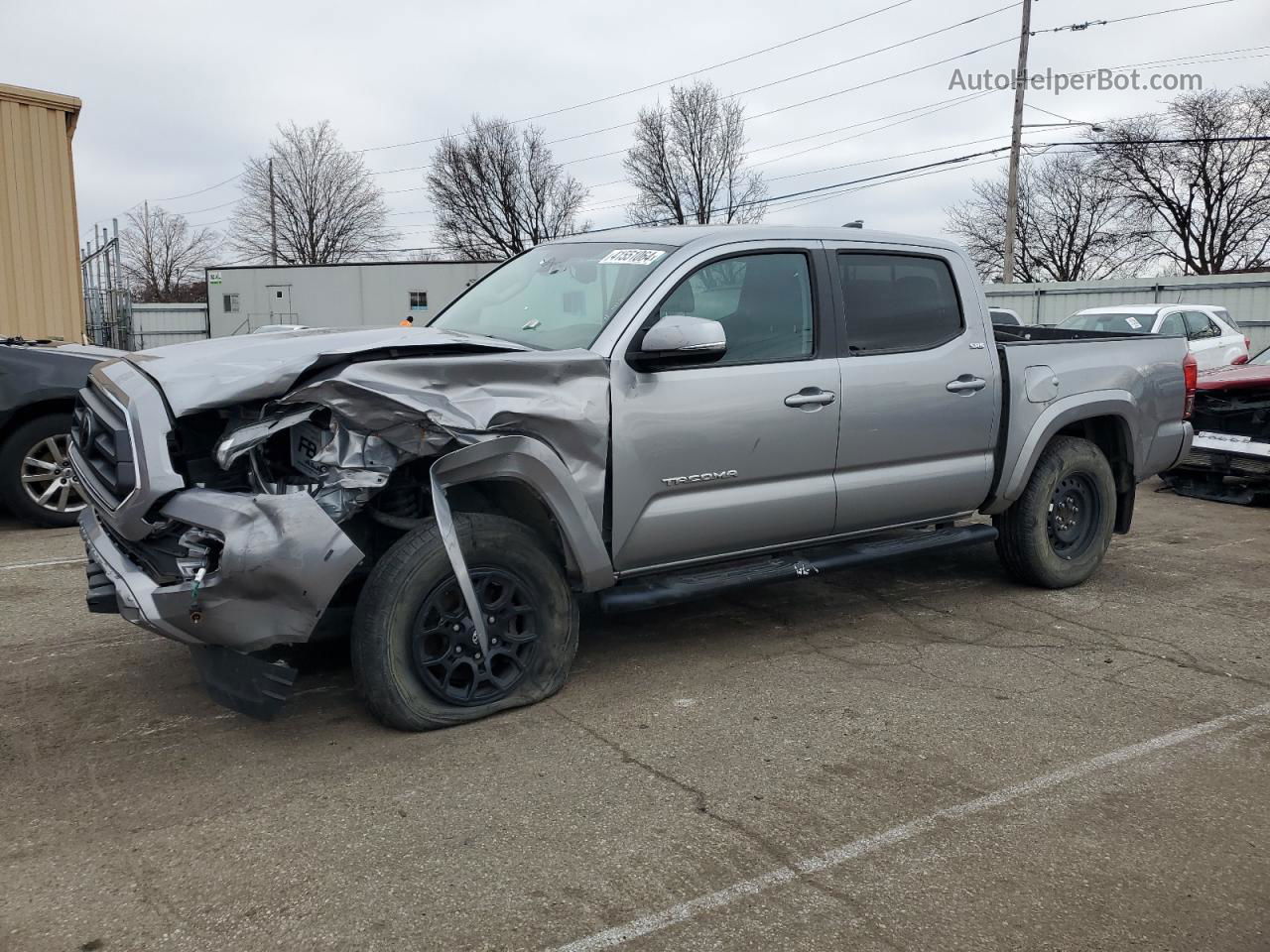 2020 Toyota Tacoma Double Cab Серебряный vin: 3TMCZ5AN9LM364302