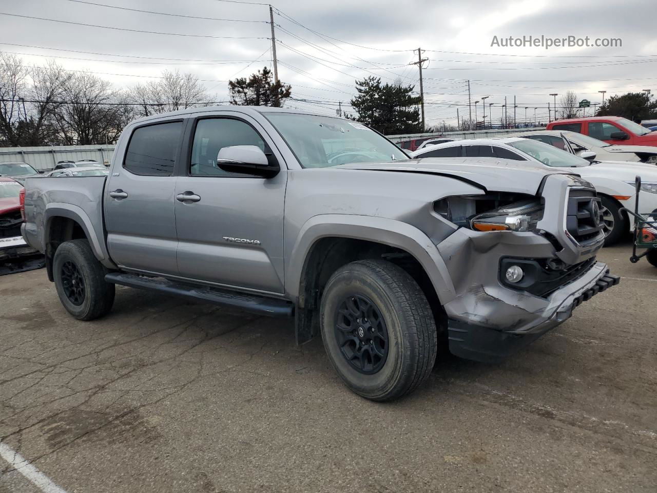 2020 Toyota Tacoma Double Cab Серебряный vin: 3TMCZ5AN9LM364302