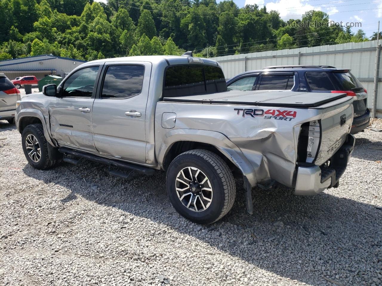 2021 Toyota Tacoma Double Cab Silver vin: 3TMCZ5AN9MM440764
