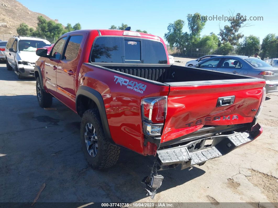 2021 Toyota Tacoma 4wd Sr/sr5/trd Sport Red vin: 3TMCZ5AN9MM449772