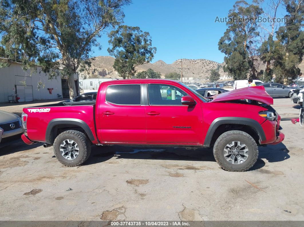 2021 Toyota Tacoma 4wd Sr/sr5/trd Sport Red vin: 3TMCZ5AN9MM449772