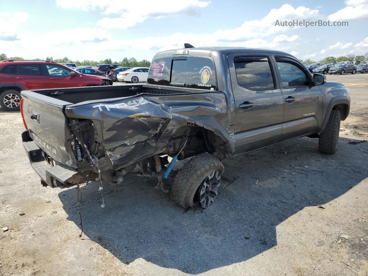 2019 Toyota Tacoma Double Cab Gray vin: 3TMCZ5ANXKM253580