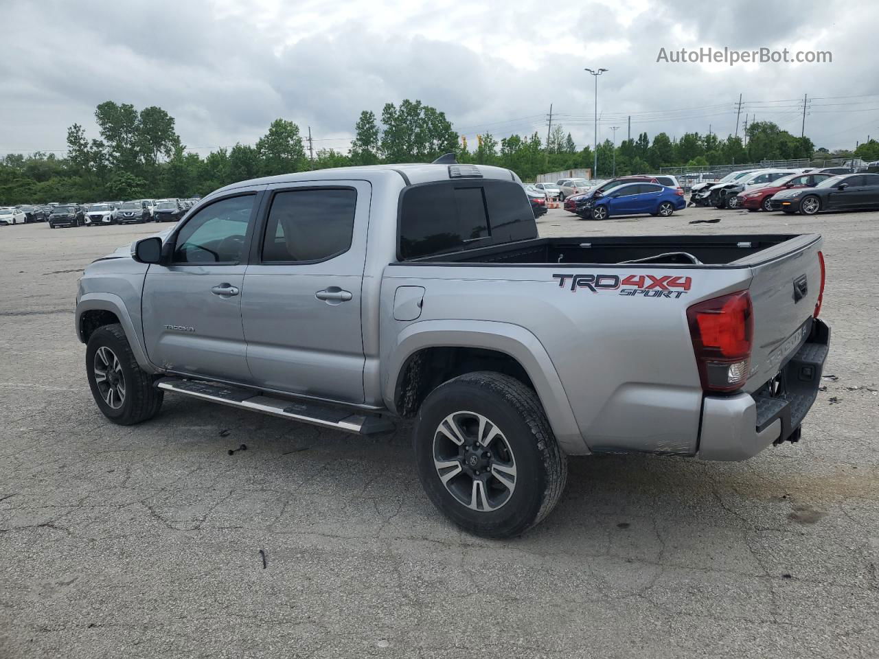 2019 Toyota Tacoma Double Cab Silver vin: 3TMCZ5ANXKM268130