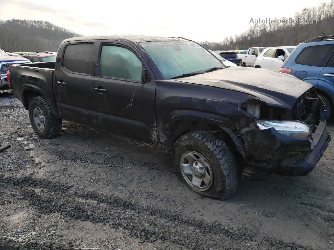 2019 Toyota Tacoma Double Cab Black vin: 3TMCZ5ANXKM288104