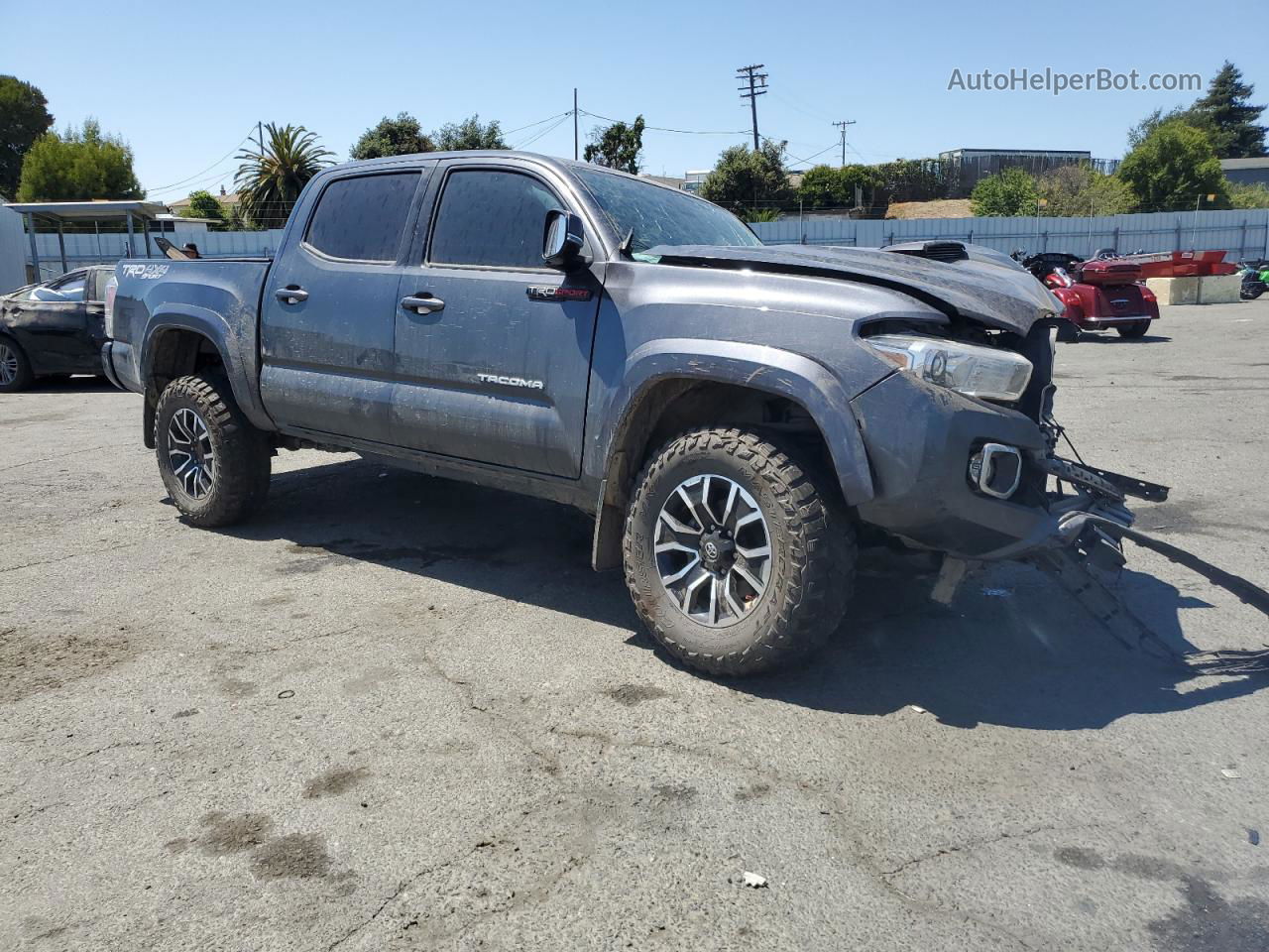 2020 Toyota Tacoma Double Cab Gray vin: 3TMCZ5ANXLM344592