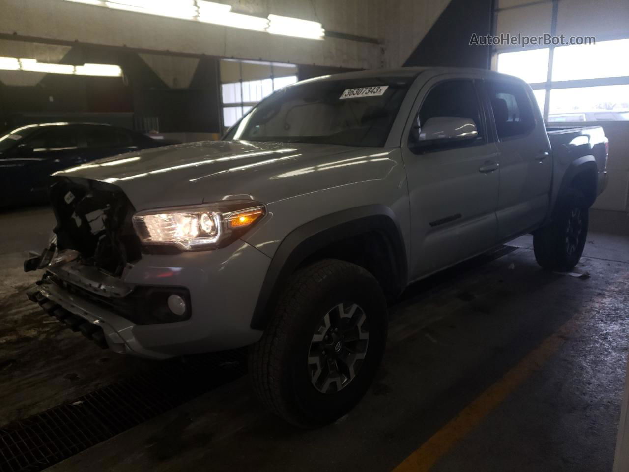 2020 Toyota Tacoma Double Cab Gray vin: 3TMCZ5ANXLM345547