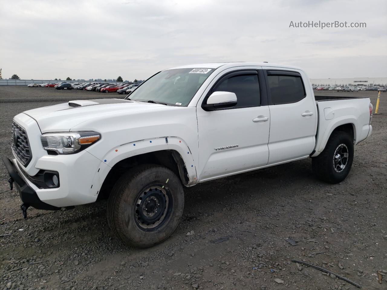 2021 Toyota Tacoma Double Cab White vin: 3TMCZ5ANXMM405215