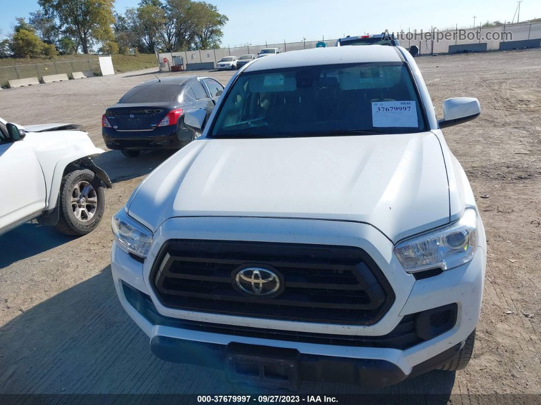 2021 Toyota Tacoma Sr V6 White vin: 3TMCZ5ANXMM412746