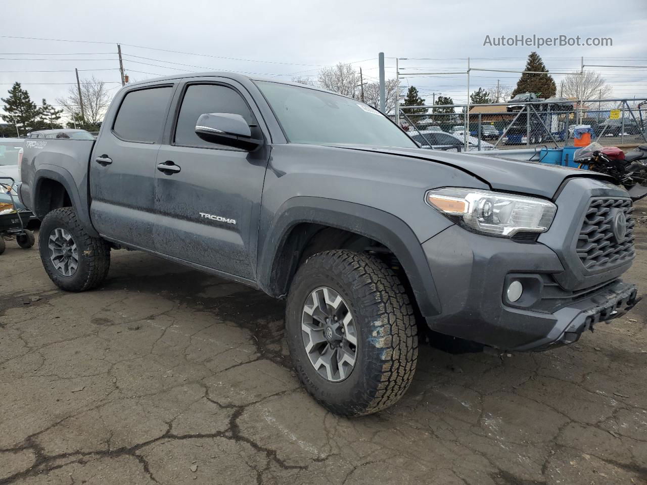 2021 Toyota Tacoma Double Cab Gray vin: 3TMCZ5ANXMM443611