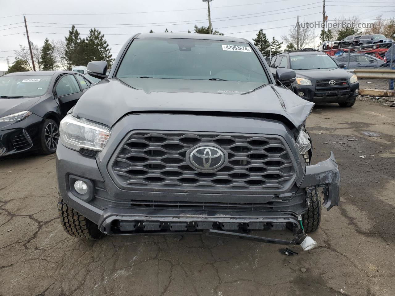 2021 Toyota Tacoma Double Cab Gray vin: 3TMCZ5ANXMM443611