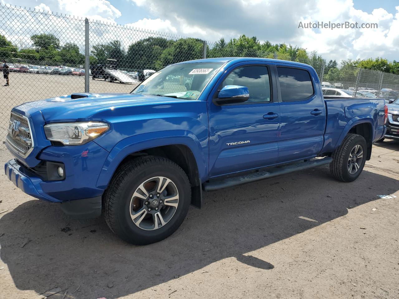 2017 Toyota Tacoma Double Cab Синий vin: 3TMDZ5BN0HM023154