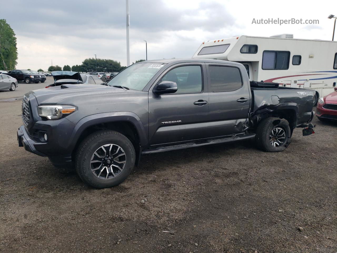 2020 Toyota Tacoma Double Cab Gray vin: 3TMDZ5BN0LM088501