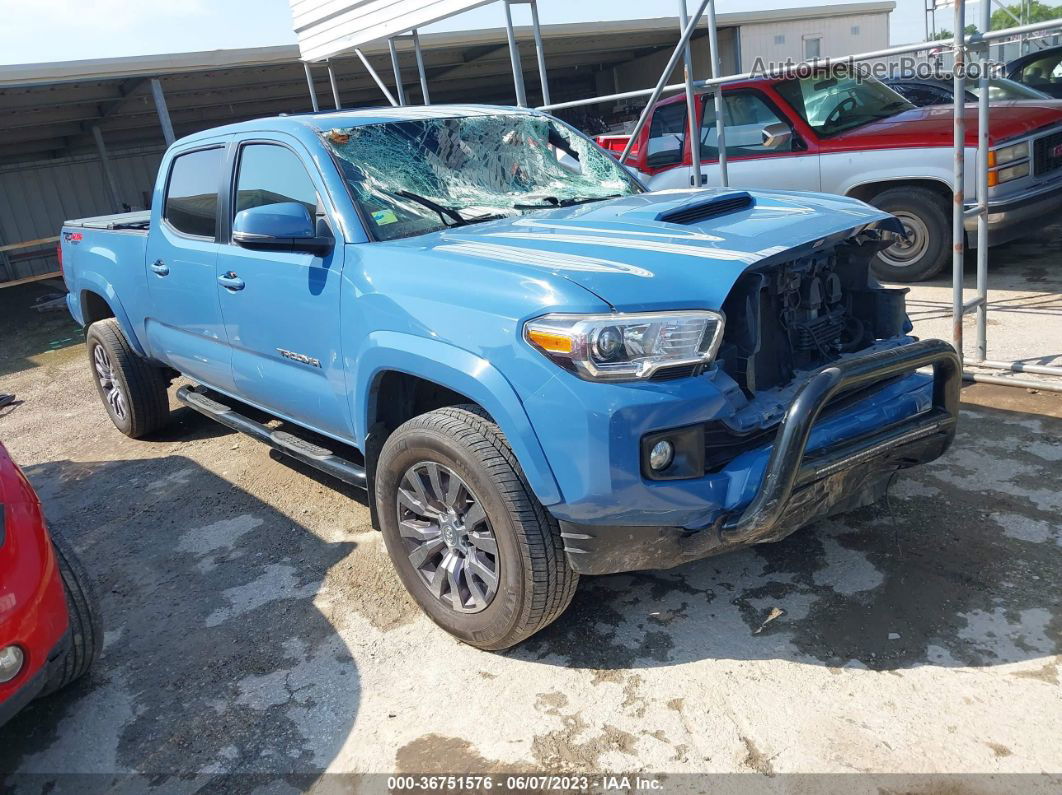 2019 Toyota Tacoma 4wd Sr5/trd Sport Blue vin: 3TMDZ5BN1KM055179