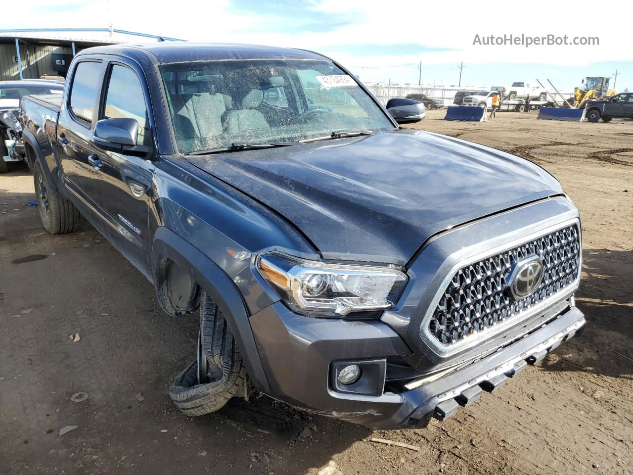 2019 Toyota Tacoma Double Cab Gray vin: 3TMDZ5BN1KM078753