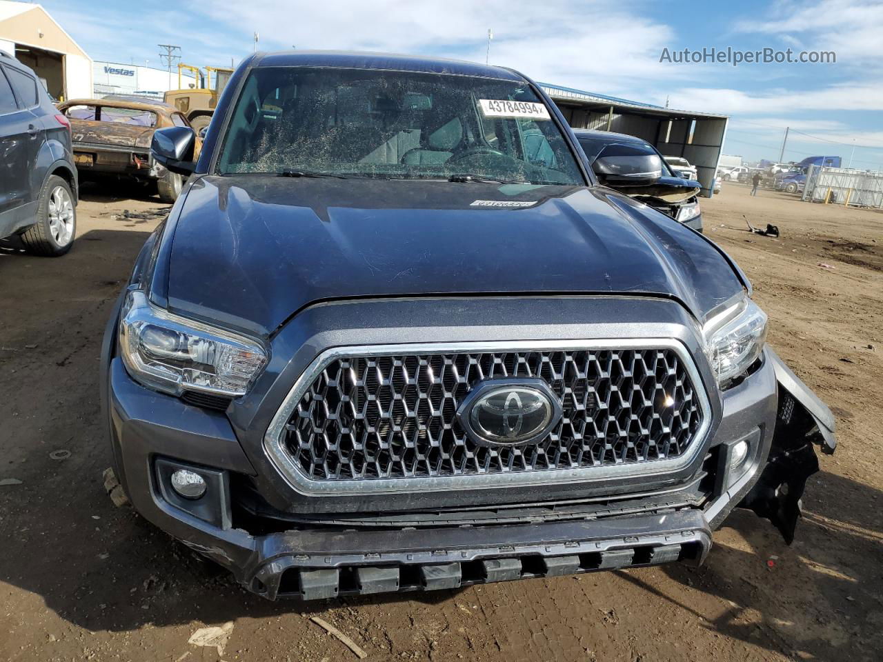 2019 Toyota Tacoma Double Cab Gray vin: 3TMDZ5BN1KM078753